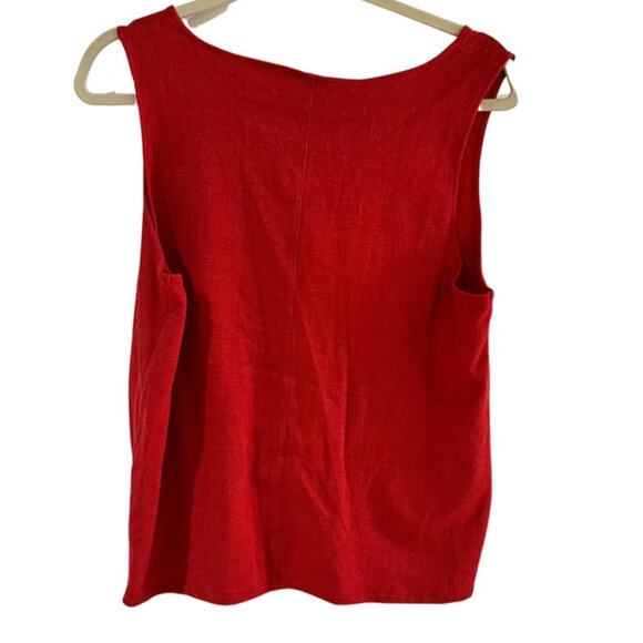 OLD NAVY Red Sleeveless Tie Top Large - Picture 2 of 5